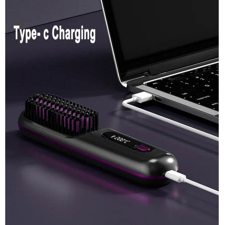 Portable Wireless Hair Straightener – Rechargeable & Travel-Friendly - ZA-Zola