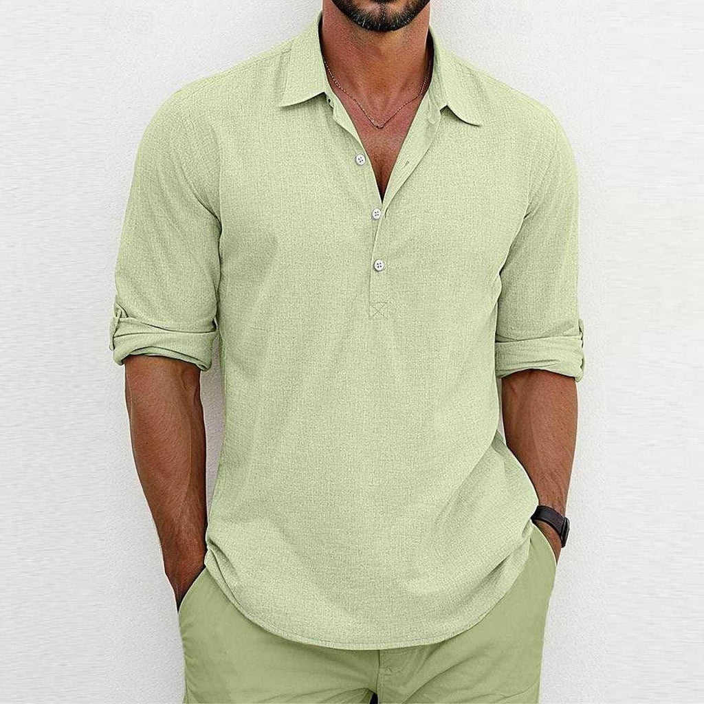 Men’s Solid Polo Collar Shirt – Casual & Stylish, Buy Now! - ZA-Zola