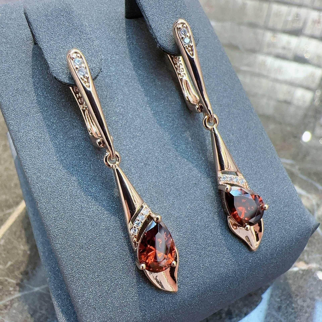 Simple Zircon Water Drop Clip Earrings for Women - ZA-Zola