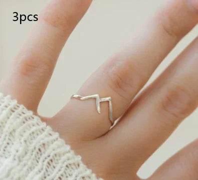Mountain Shaped Copper Ring for Women - ZA-Zola