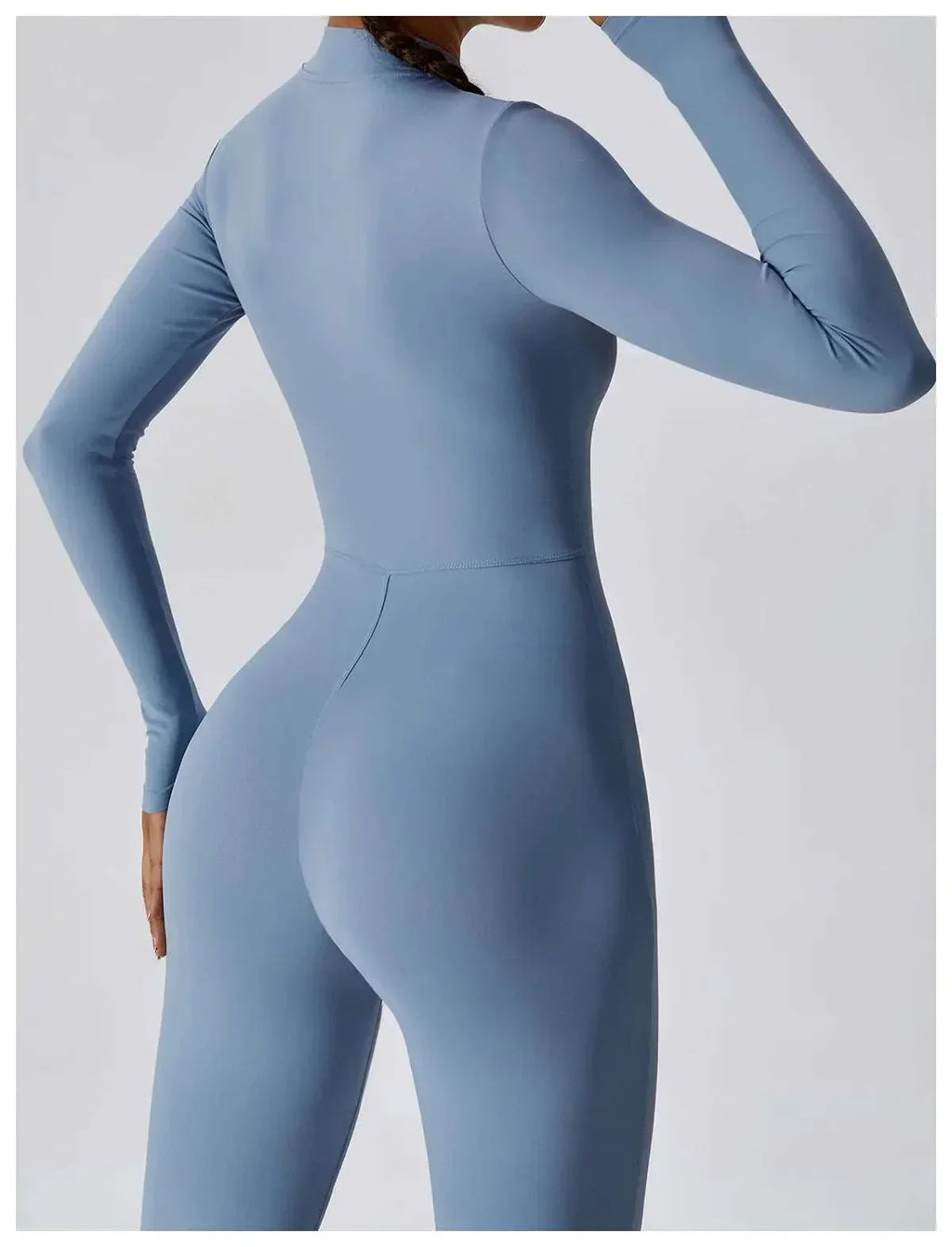 Women Zipper Yoga Jumpsuit Long Sleeve Sportswear - ZA-Zola