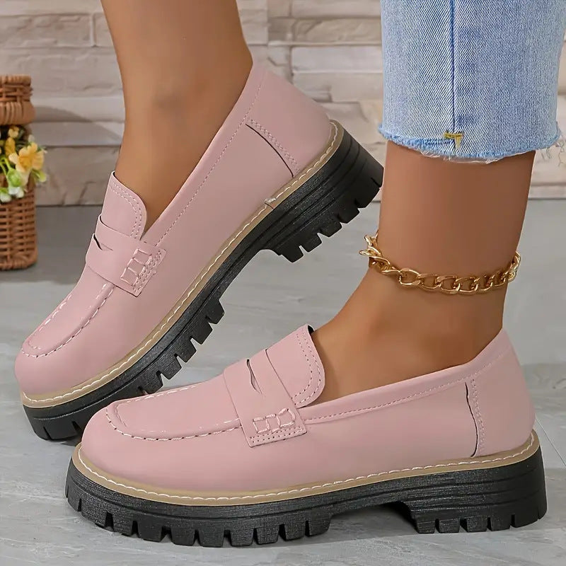 Women’s British Style Matte Flat Shoes Casual Elegant Wear