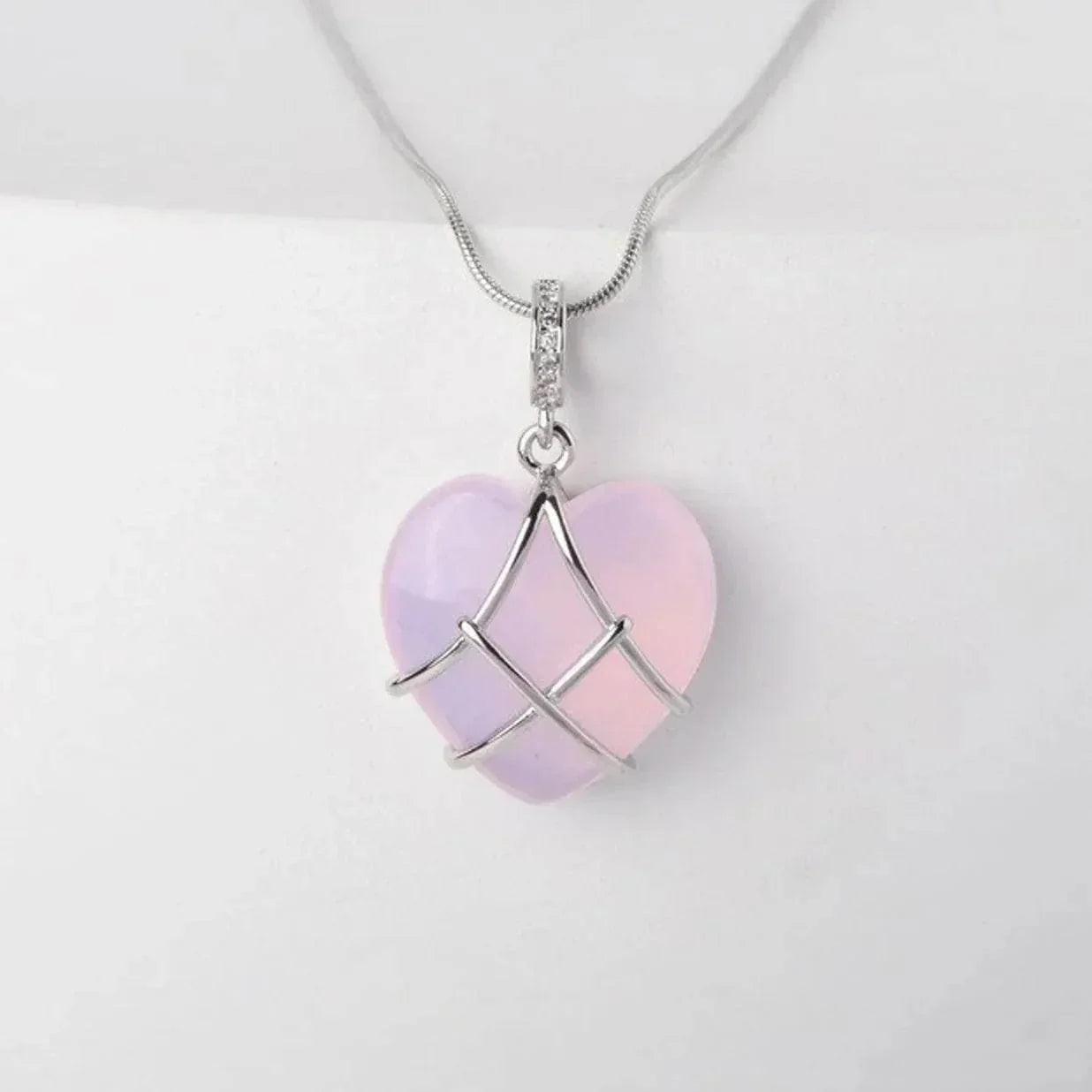 Princess Heart Moonstone Necklace – Fairy-Tale Gift - ZA-Zola