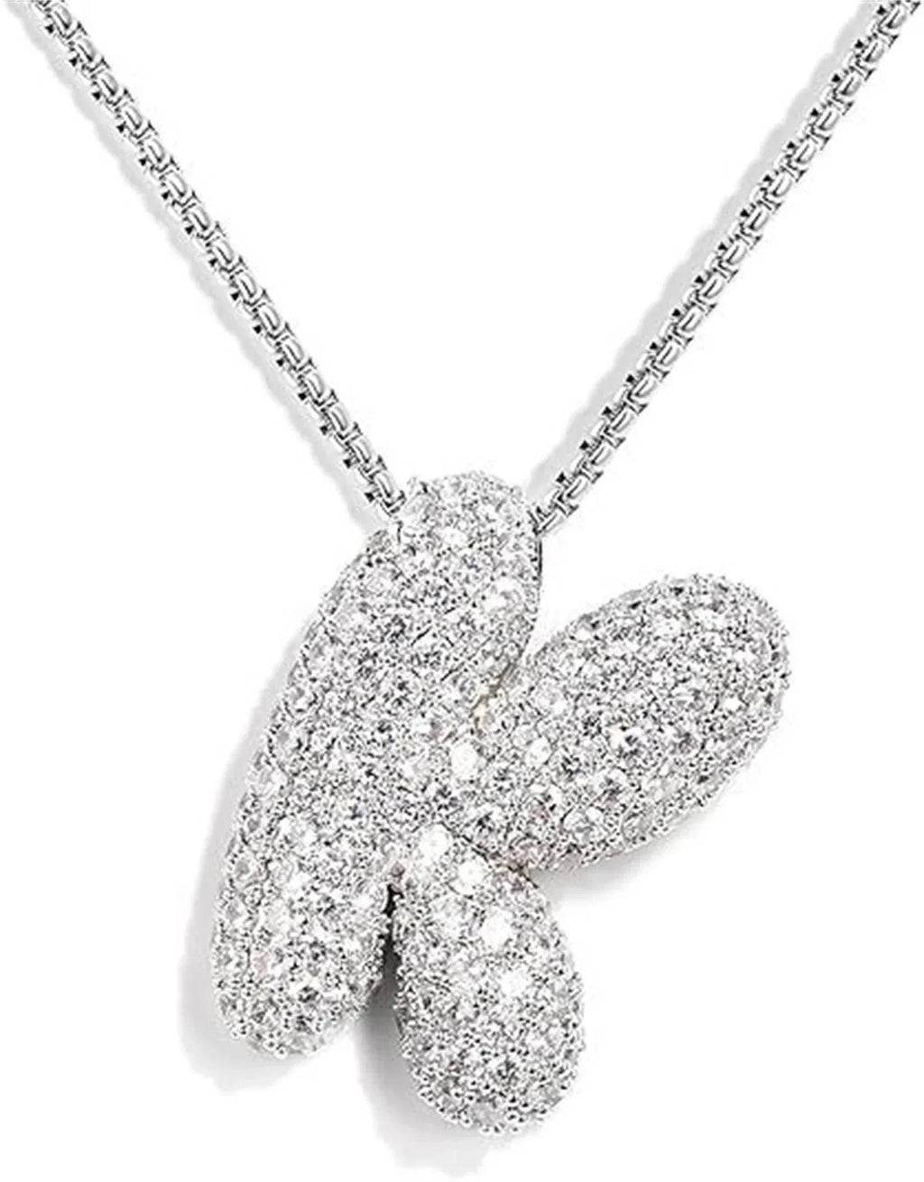 Zircon Balloon Letter Pendant Necklace for Women - ZA-Zola