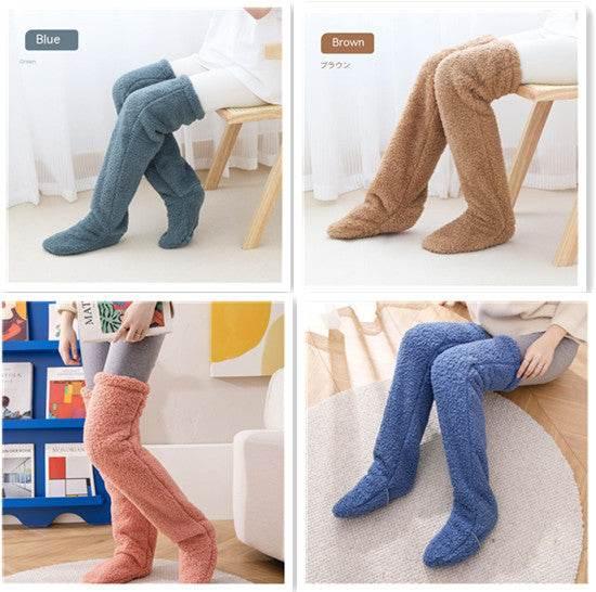 Comfort Over Knee High Fuzzy Socks – Warm Winter Stockings - ZA-Zola