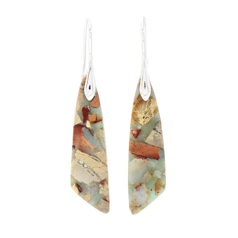 Bohemian Geometric Emperor Stone Earrings - ZA-Zola