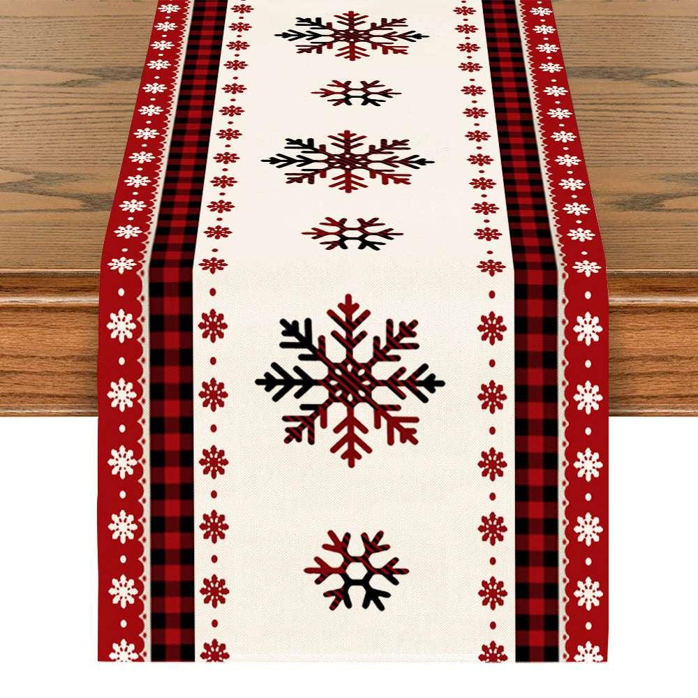 Snowman Table Mat – Linen Printed Christmas Table Runner Décor - ZA-Zola