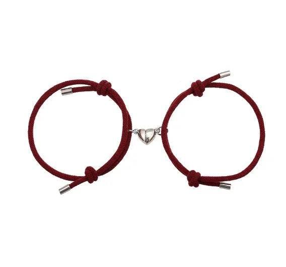 Magnetic Nylon Love Bracelet Pair – Adjustable Fit - ZA-Zola