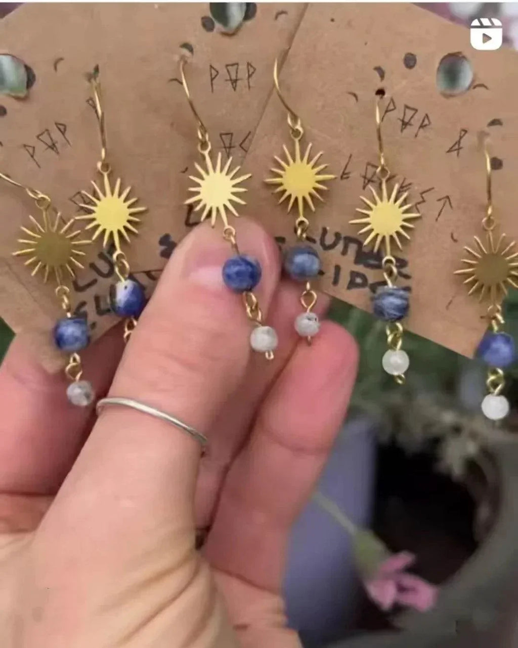 Handmade Earth & Saturn Earrings - Unique Cosmic Jewelry - ZA-Zola