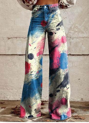 Printed Flared Pants – Street-Ready & Bold Vibe - ZA-Zola