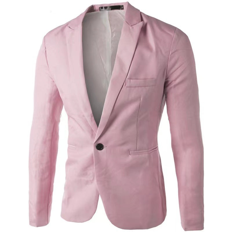 Pink blazer on a white background