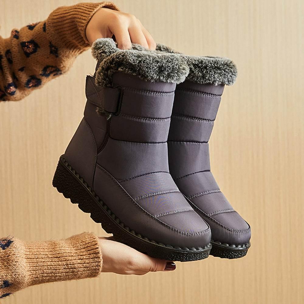 Women’s Snow Boots Waterproof Warm Plush Ankle Shoes Winter Wear - ZA-Zola