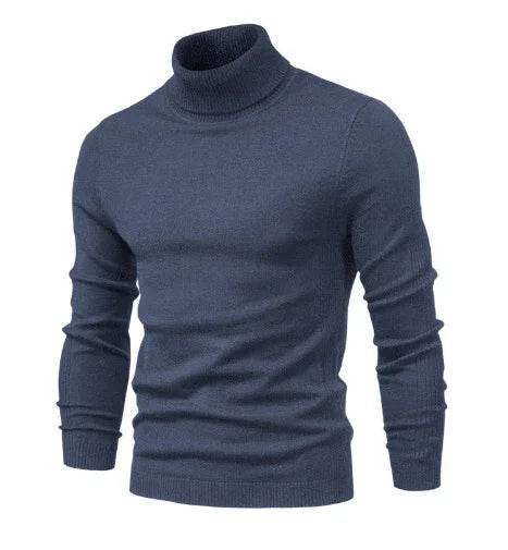 Men's Slim Turtleneck Sweater - Winter Casual Pullover - ZA-Zola