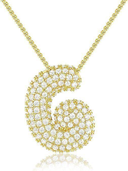 Zircon Balloon Letter Pendant Necklace for Women - ZA-Zola