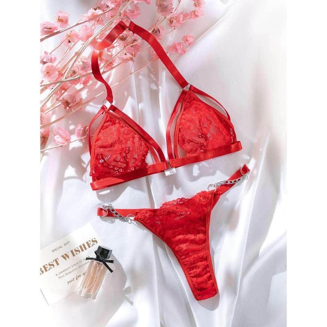 European & American Lace Seduction Lingerie T-back Suit - ZA-Zola