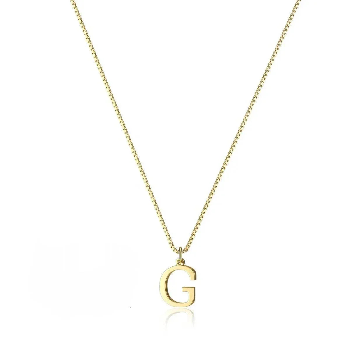Gold Letter Pendant Necklace – Personalized Charm - ZA-Zola
