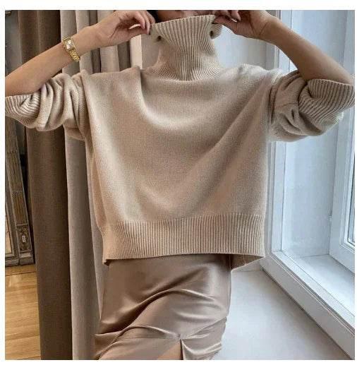 Long Sleeve Solid Color Pullover Sweater Women - ZA-Zola