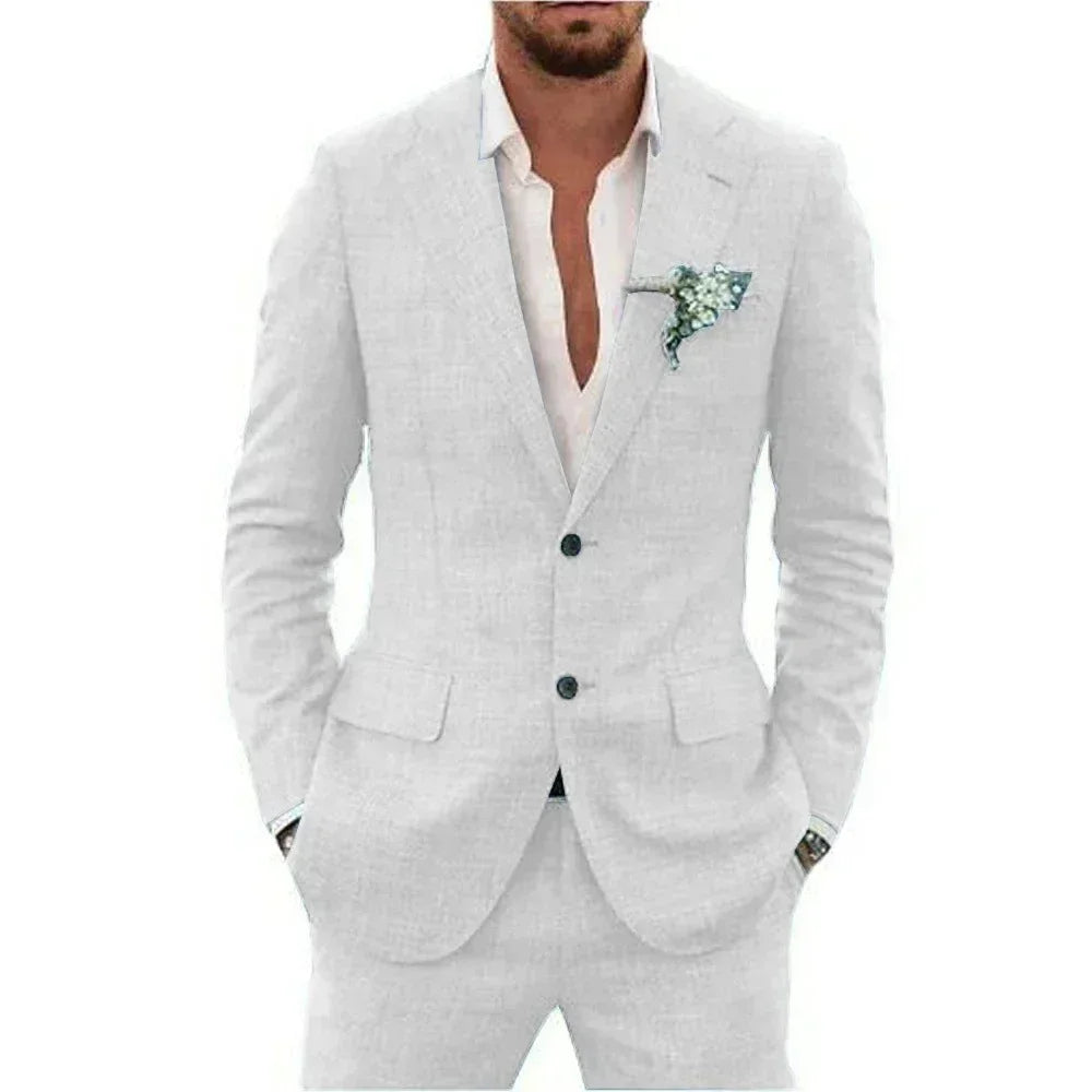 Men’s Two-piece Suit – Casual Slim Fit Daily Set - ZA-Zola