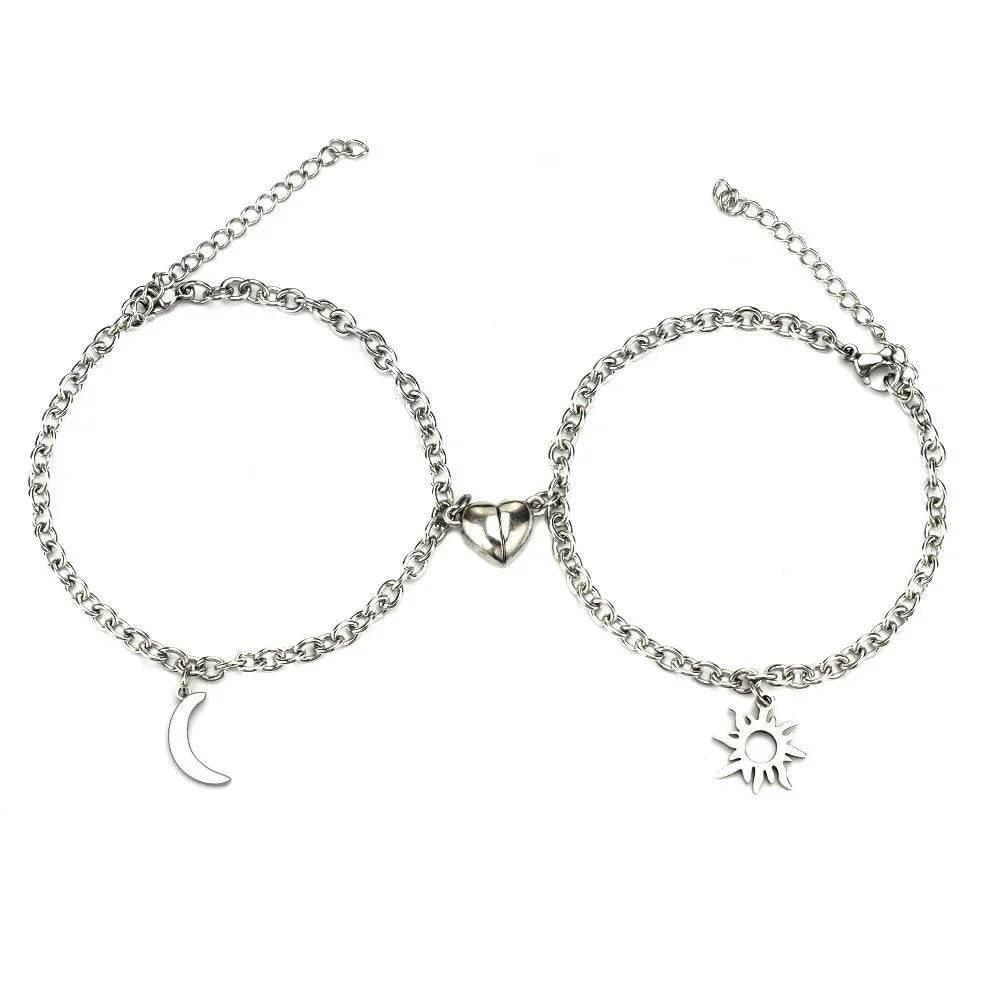Magnetic Sun Moon Bracelets for Couples - 2Pcs - ZA-Zola