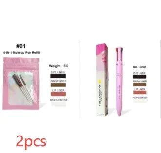 4 in 1 Makeup Pencil – Eyebrow, Eyeliner, Lip Liner & Highlight - ZA-Zola