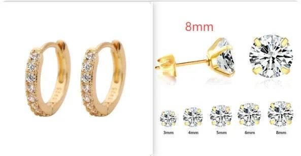 White Diamond Stud Earrings for Everyday Elegance - ZA-Zola