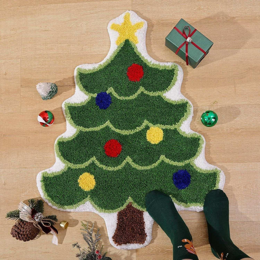 Nordic Christmas Tree Mat – Soft Anti-Slip Cashmere Floor Rug - ZA-Zola