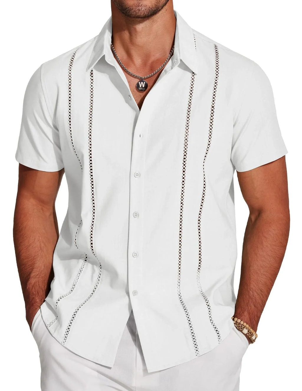 Men’s Hawaii Holiday Linen Shirt | Trendy Wild Summer Lapel Shirt