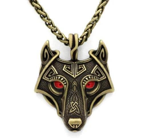 Norse Grey Wolf Head Pendant Necklace – Unisex - ZA-Zola