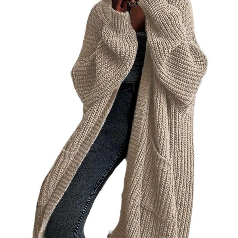 Women Knitted Cardigan | Long Loose Winter Sweater - ZA-Zola