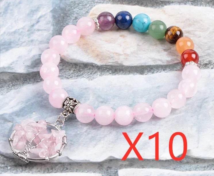 Crystal Beaded Seven Chakra Bracelet for Women - ZA-Zola