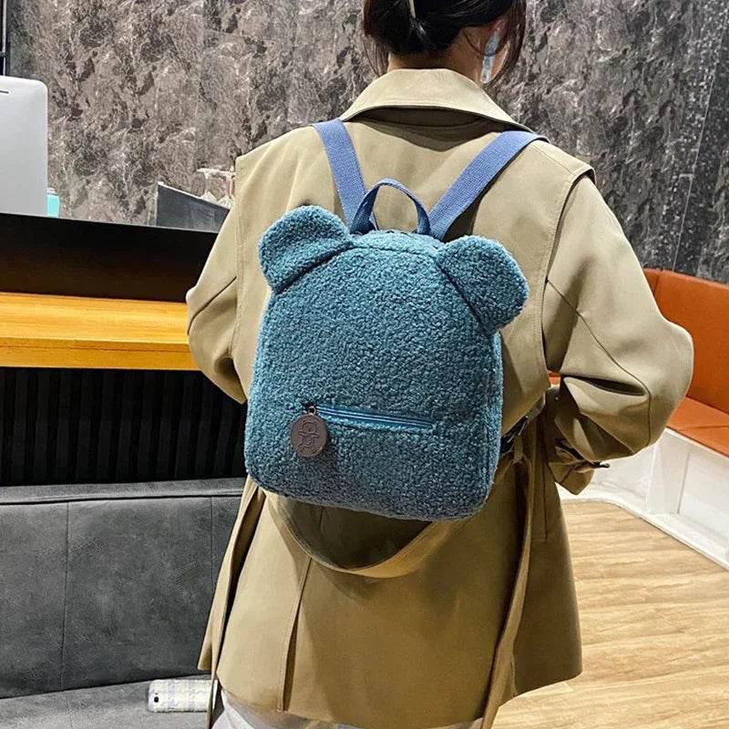 🧸 Buy Cute Bear Backpack – Mini Plush Shoulder Bag - ZA-Zola