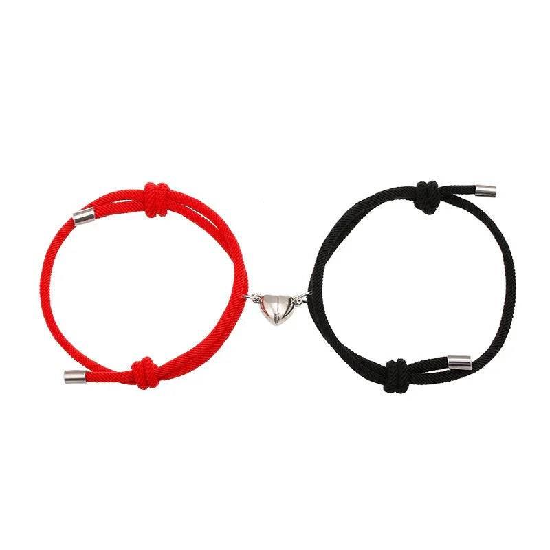Magnetic Nylon Love Bracelet Pair – Adjustable Fit - ZA-Zola