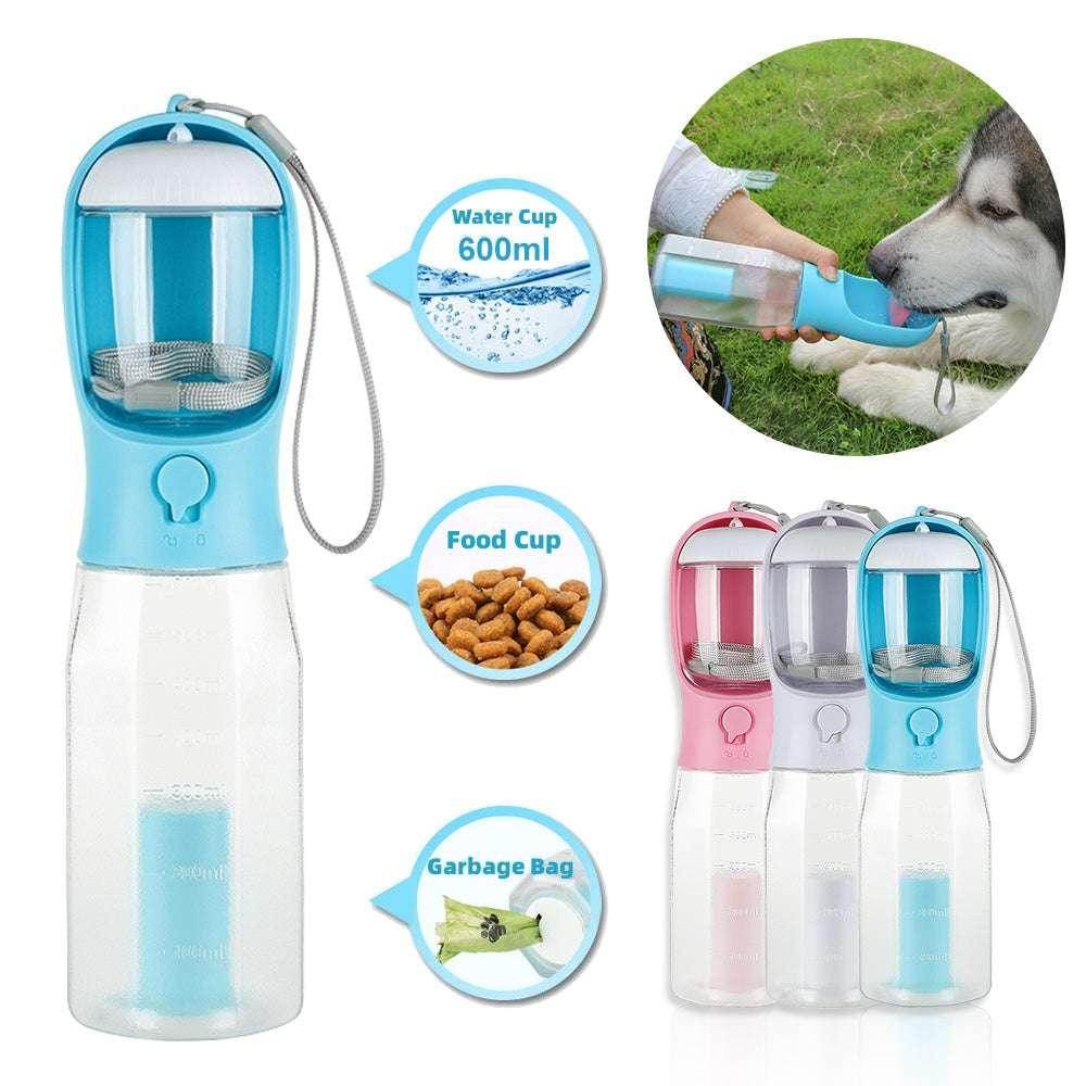 3-in-1 Dog Water Bottle with Feeder & Waste Bag - ZA-Zola