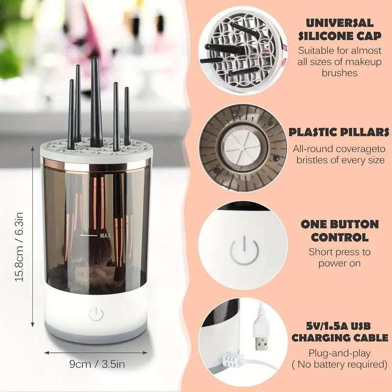 Electric Makeup Brush Cleaner – USB Automatic Rotating Wash - ZA-Zola