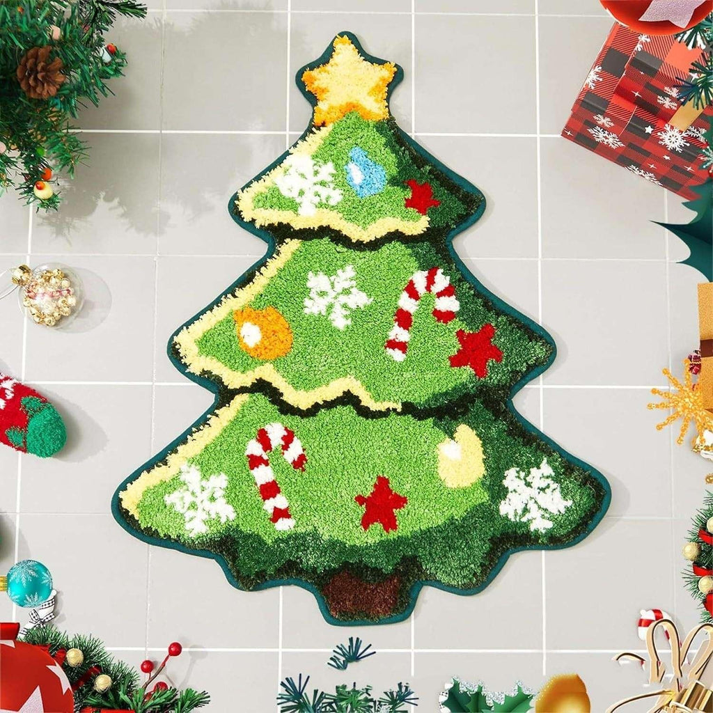 Nordic Christmas Tree Mat – Soft Anti-Slip Cashmere Floor Rug - ZA-Zola