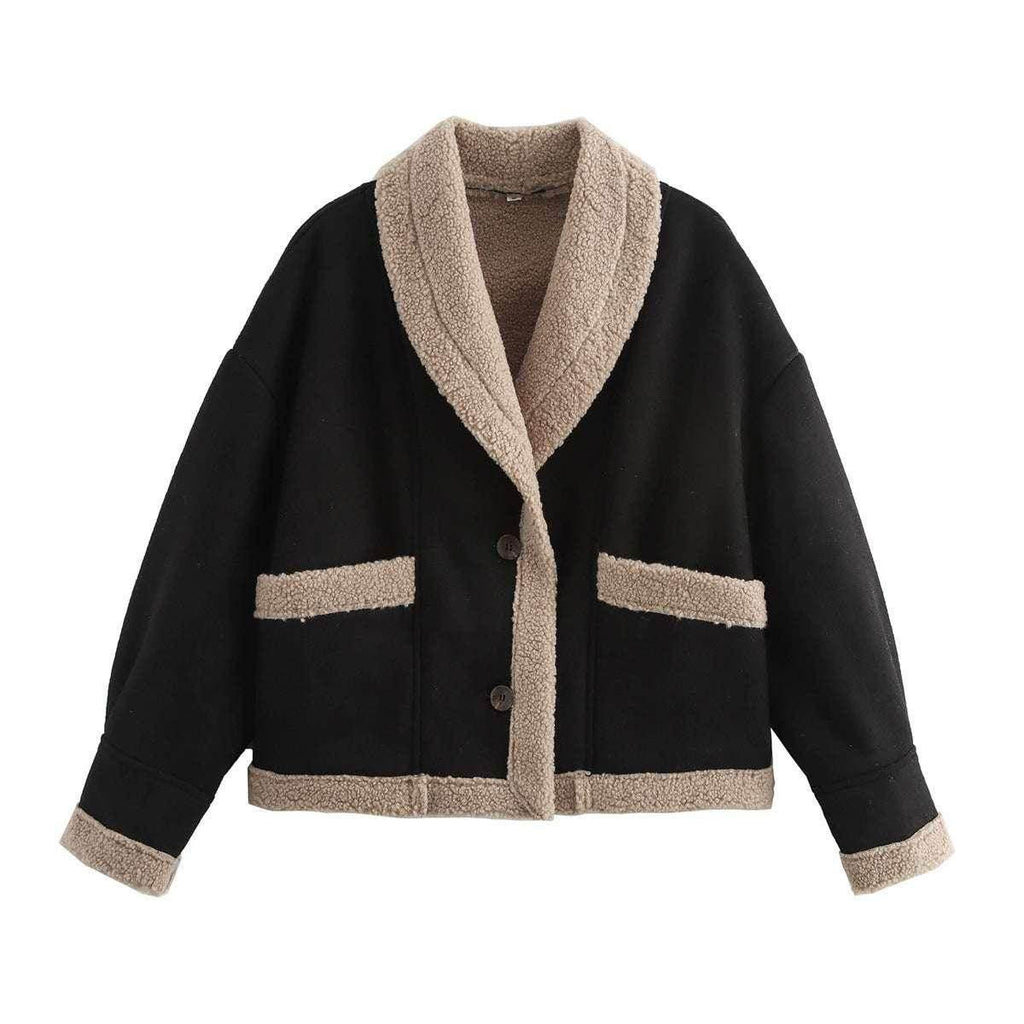 Lapel Woolen Coat with Pockets – Women’s Winter Jacket - ZA-Zola