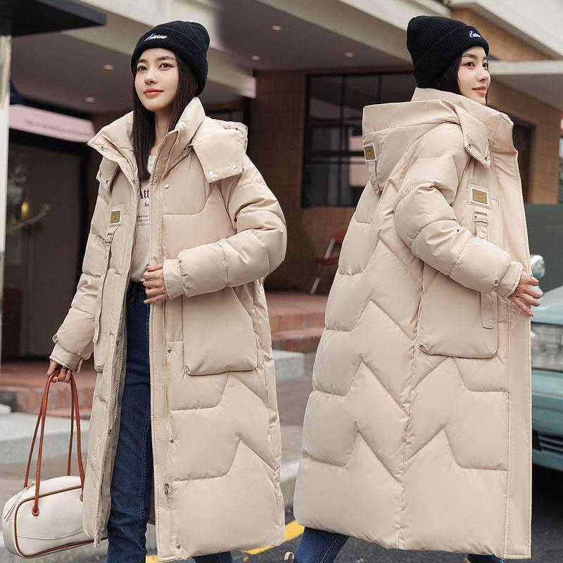 Detachable Hat Women’s Coat | Mid-Length Thickened Jacket - ZA-Zola