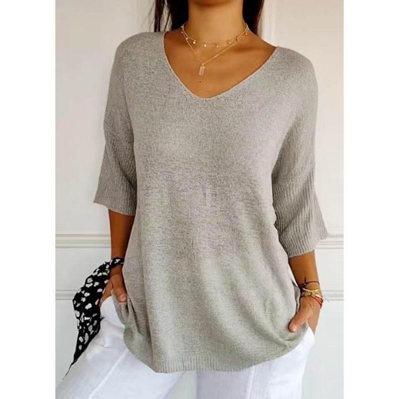Fully Fashioned Knitwear Women’s V-Neck Sweater - ZA-Zola