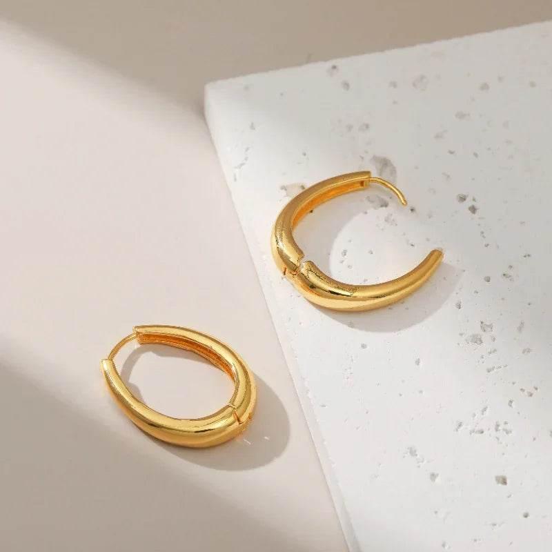 18K Gold Geometric Ear Buckles for Women - ZA-Zola
