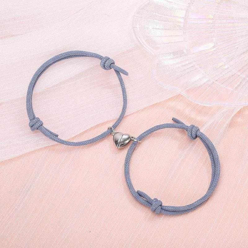 Magnetic Heart Couple Bracelets – 2pcs - ZA-Zola