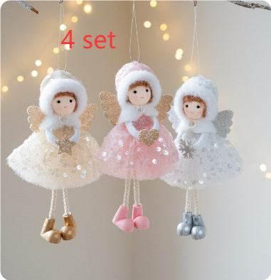 Christmas Angel Girl Pendant Winter Mesh Big Eyes Décor - ZA-Zola