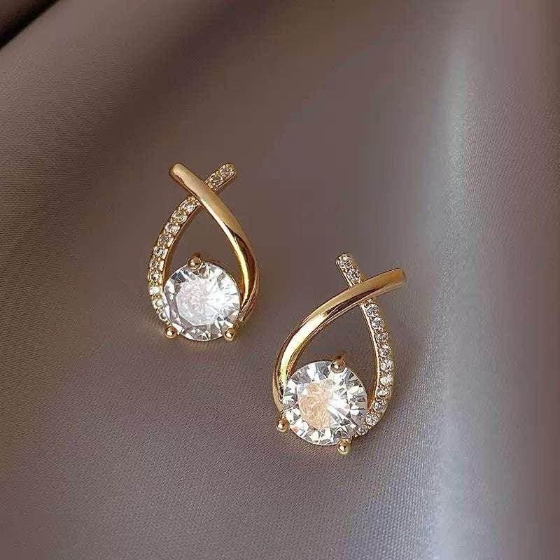 Zircon Cross Earrings – Modern Shine for Women - ZA-Zola