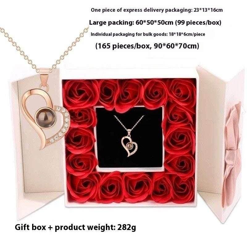 “I Love You” Projection Necklace – Rose Gold Gift - ZA-Zola