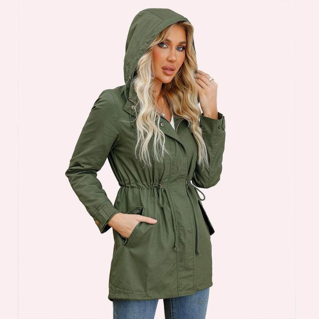 Women’s Cotton Anorak Mid-Length Spring Coat - ZA-Zola