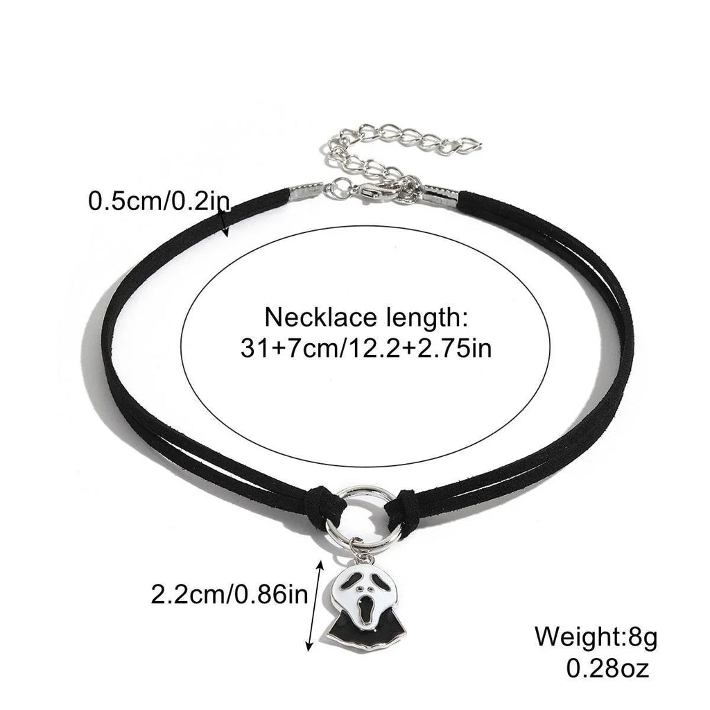 ZA-Zola Halloween Bat Ghost Skull Necklace - ZA-Zola