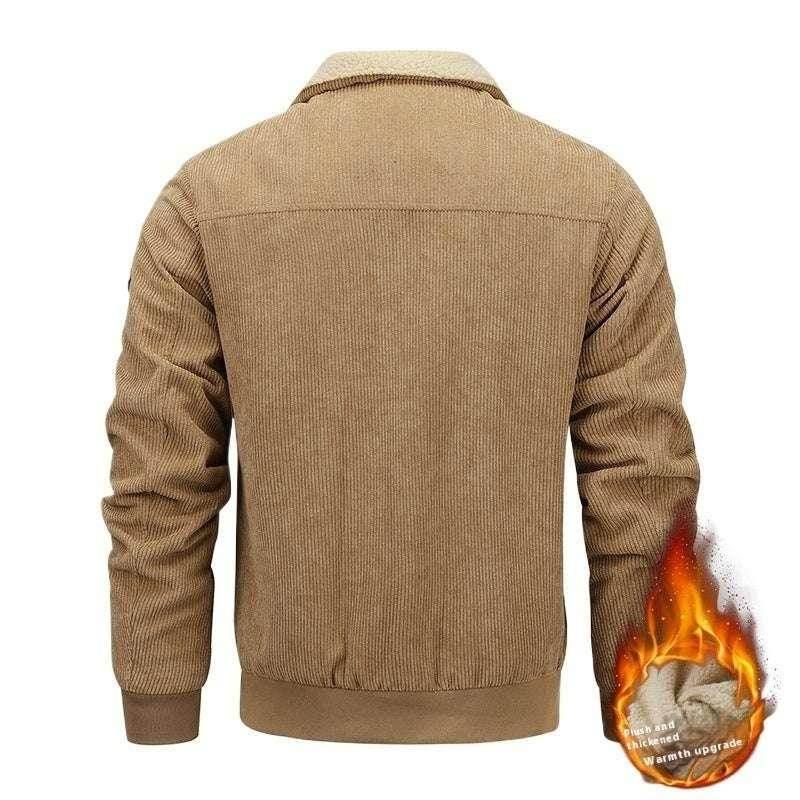 Winter Lapel Fleece Jacket | Warm Cotton Coat for Men - ZA-Zola