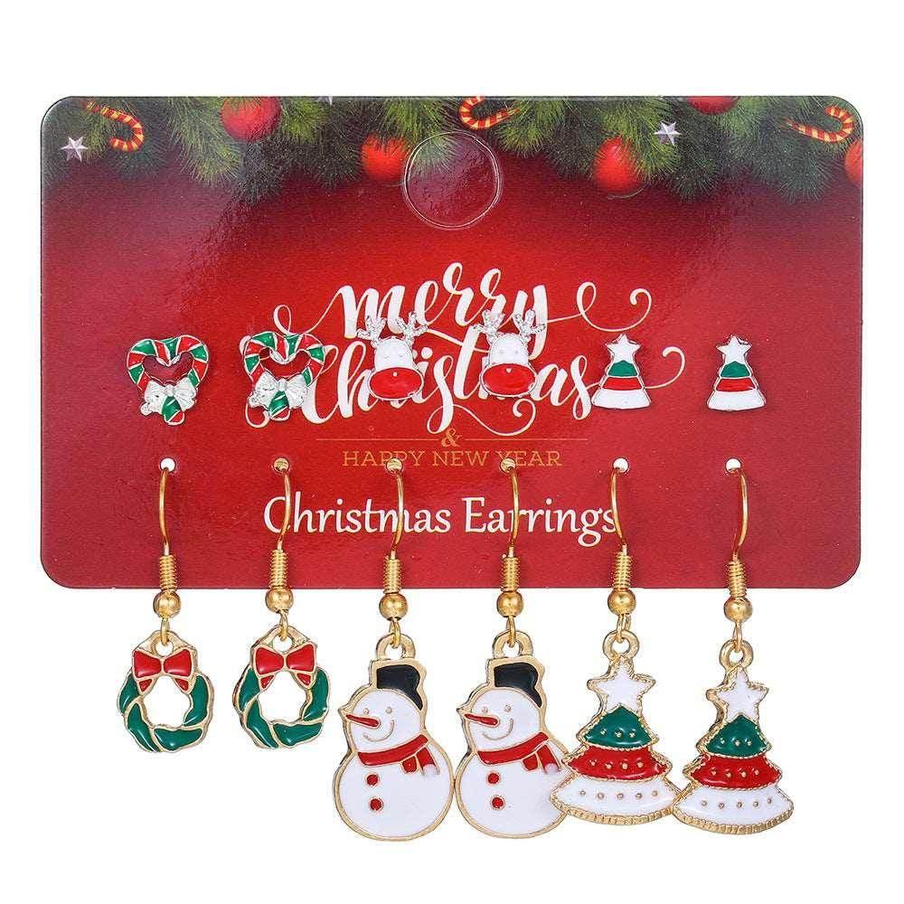 Festive Christmas Stud Earrings Set – Shop Now! - ZA-Zola