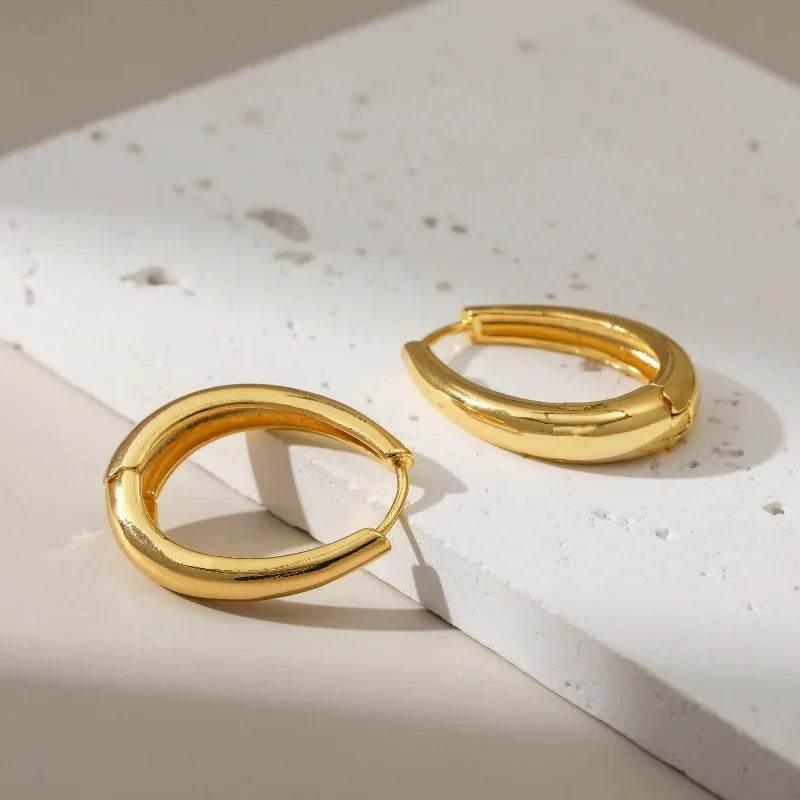 18K Gold Geometric Ear Buckles for Women - ZA-Zola
