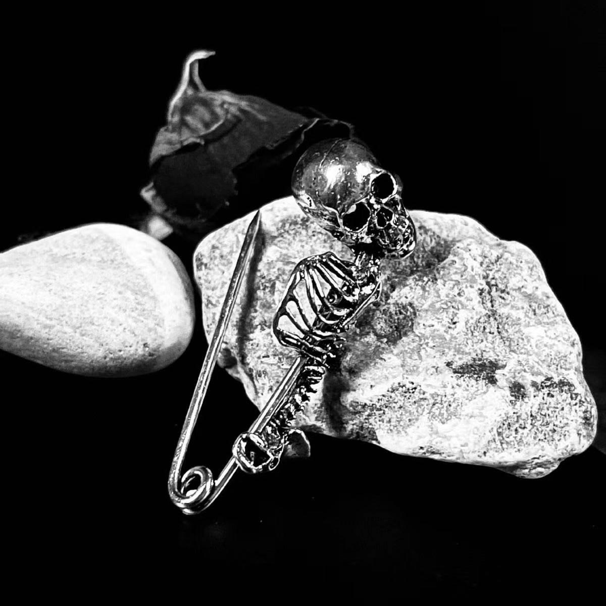 ZA-Zola Vintage Skull Brooch Pin Gothic - ZA-Zola