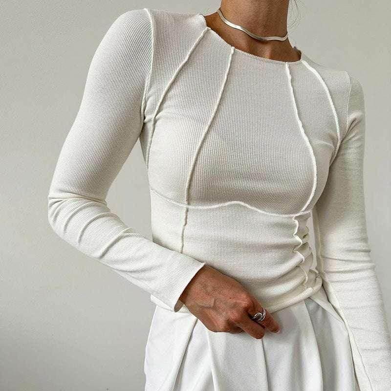 Slim Long Sleeve Knitted Top – Shop Now! - ZA-Zola